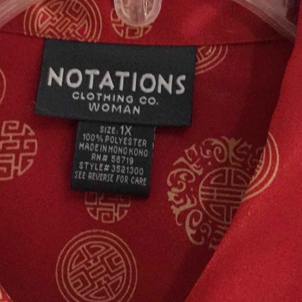 Notations With Gold Repeating Circle Print 1x Top - image 2